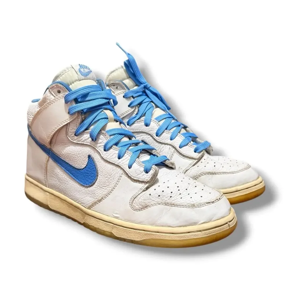 Vintage 2002 Nike Dunk High ‘University Blue’ Sneakers (304093-142) | Size 10.5M